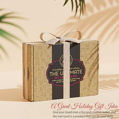 CraftZee 𝗣𝗥𝗘𝗠𝗜𝗨𝗠 Lip Balm Making Kit. DIY Lip Gloss Pack