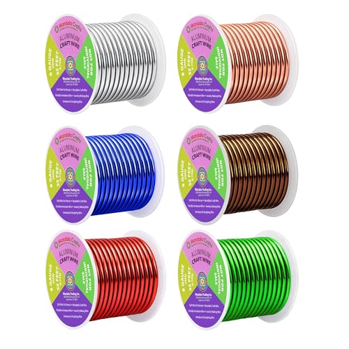 8 GA Green Brown Red Assorted Anodized Aluminum Craft Wire