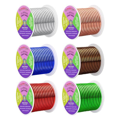 8 GA Green Brown Red Assorted Anodized Aluminum Craft Wire