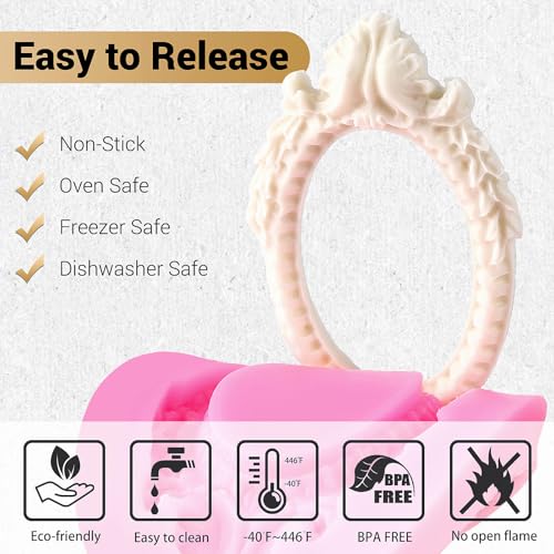 Baroque Frame Silicone Fondant Mold (4 Count)