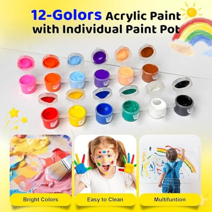 20 Pack Mini Acrylic Paint Set (84 Fl Oz)