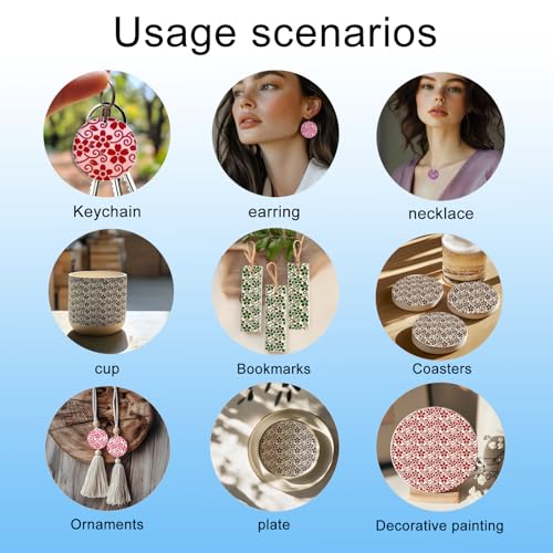 Vine Small Flowers Pattern Polymer Clay Texture Sheet Plant Leaves Silicone Texture Mat for Polymer Clay Making Earrings Jewelry DIY Crafts 5.5 × 5.5 Inch
