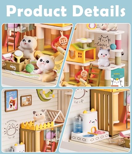 Cat Pet Life Shop DIY Miniature House Kit for Adults