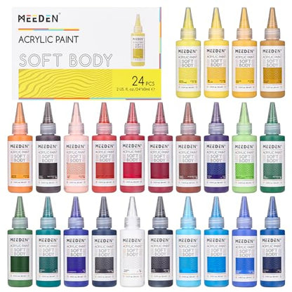 Soft Body Acrylic Paints Set (48 Fl Oz)