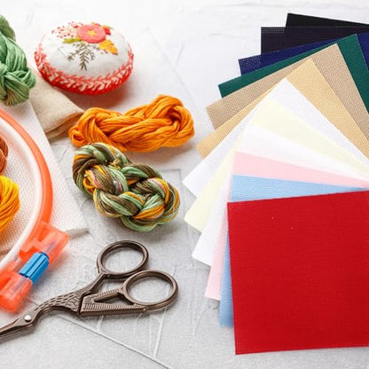 12 Pcs 14 Count Cotton Aida Cloth (12 Count)