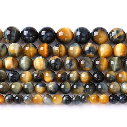 4mm 90pcs AAA Dream Blue Tiger Eye Beads Semi Precious Round Smooth Gemstones Energy Healing Loose Beads for Jewelry Making