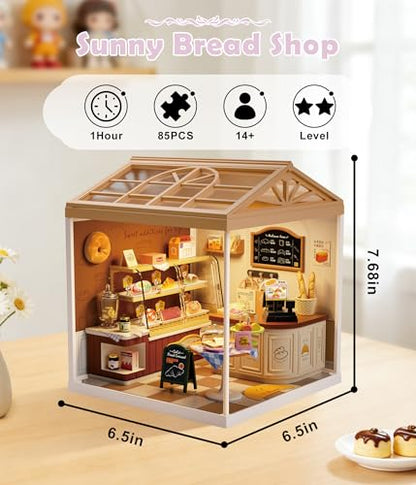 Bread Shop DIY Miniature House Kit for Adults