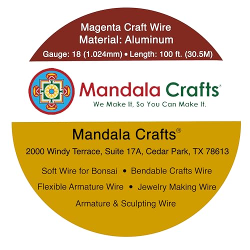 18 Gauge Magenta Anodized Aluminum Craft Wire (100 Foot)