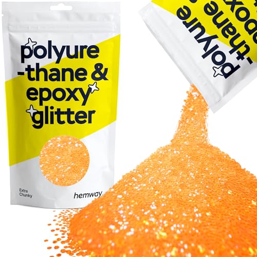 Resin Glitter Fluorescent Orange 100g Extra Chunky (3.5274 Ounce)