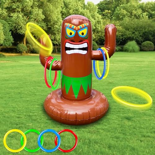 27" Inflatable Luau Tiki Pool Toss Games