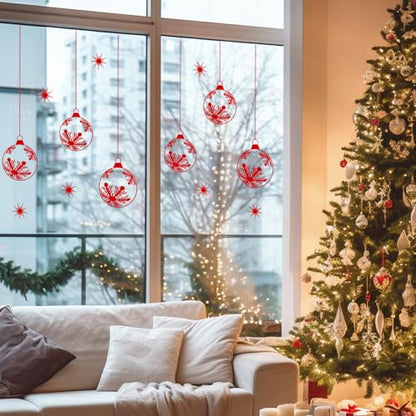Christmas Window Stencils for Glass Snowflake Window Stencils (5 Count)