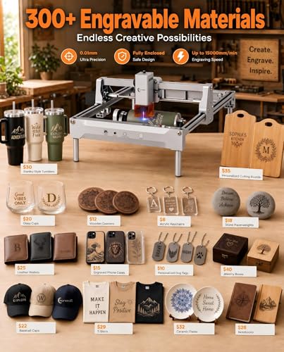 Laser Engraver 12W Laser Engraving Machine for Wood Metal Acrylic Glass Stone