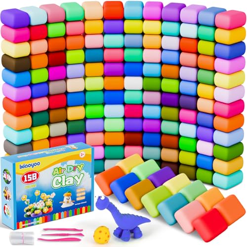 Air Dry Clay 158 Colors Foam Modeling Clay for School Projects (158 Count)