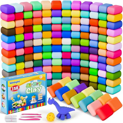 Air Dry Clay 158 Colors Foam Modeling Clay for School Projects (158 Count)