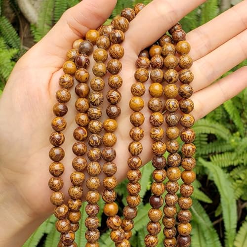 45pcs Adabele Natural Golden Tiger Skin Jasper Gemstone 8mm Round Beads (46 Count)