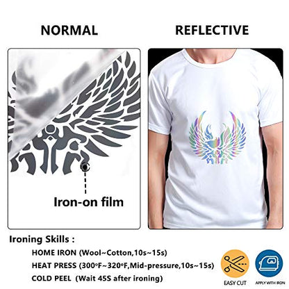 Reflective Rainbow HTV Roll (10 Foot)
