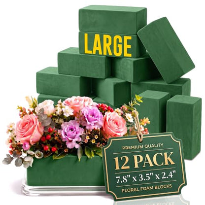 12 Pack Large Dry Floral Foam Blocks
