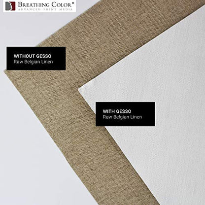 White Gesso Canvas Primer Bundle 32 oz. with Application Brush and Sandpaper. Keep Paint from Absorbing! Whether Acrylics