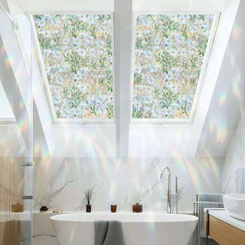 Privacy Window Films Stain Glass Cling No Glue Anti