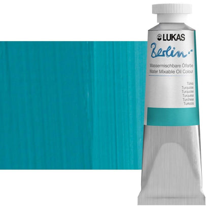 Berlin Pro Artists Water Mixable Oil Paint 37 ml Tube Turquoise