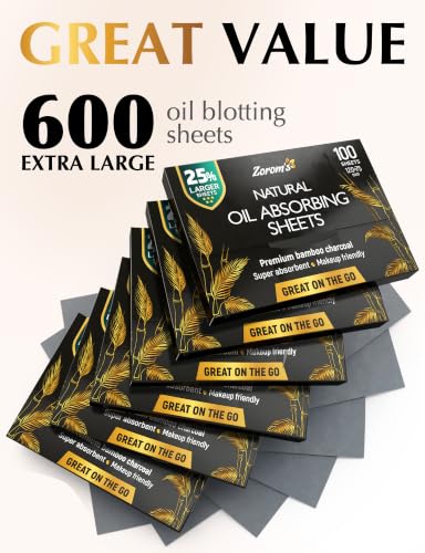 XL Oil Blotting Sheets for Face (600 Count)