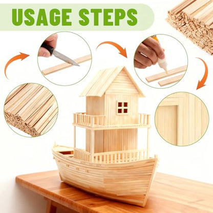 Extra Long Bamboo Craft Sticks (300 Count)