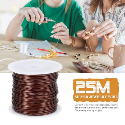82FT 20 Gauge Jewelry Wire for Jewelry Making Copper Metal Wire for Crafts (82 Foot)