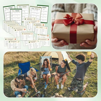 30 Pcs Camping Quiz Game Set with 18 Card 2 Buzzer (30 Count)