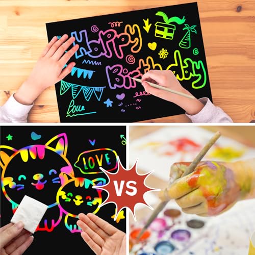 2 Pack Rainbow Scratch Paper Notebooks