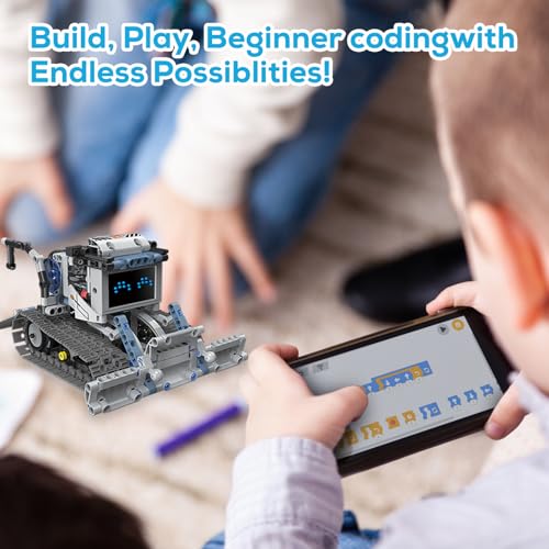 Robot Building Kit with Remote Control STEM Gift for Boys Age 6