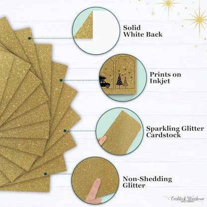 Cardstock Warehouse Diamond Print Inkjet Glitter (15 Count)