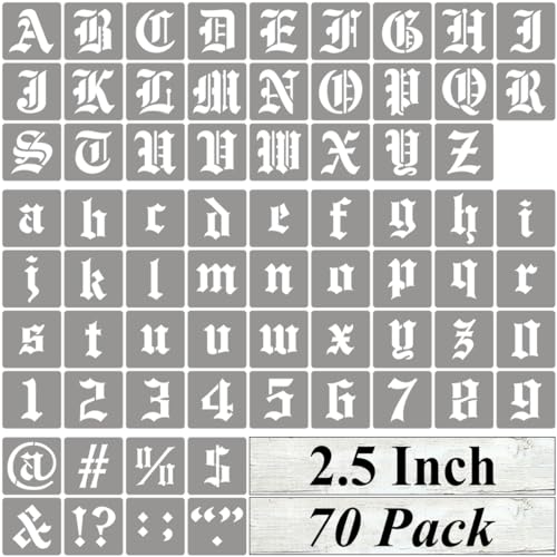 2.5 Inch Alphabet Letter Stencils for Painting (70 Count)