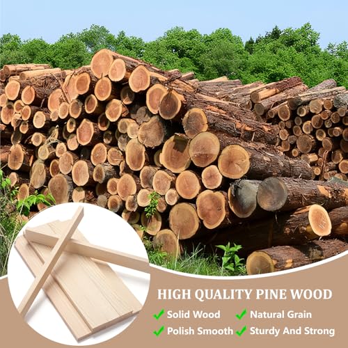Wood Trim Wooden Strips Slats for Wall (10 Count)