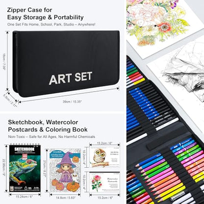 135 Drawing Set Sketching Kit (135 Count)