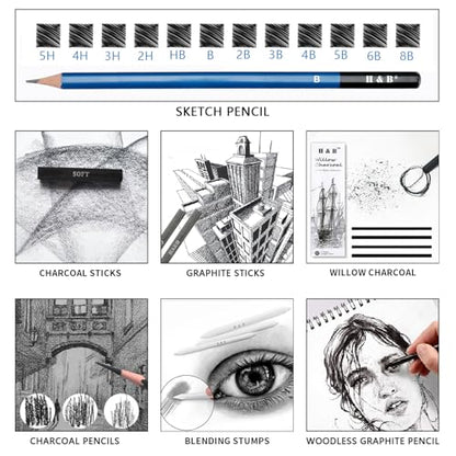 36 Pack Drawing Set Sketch Kit