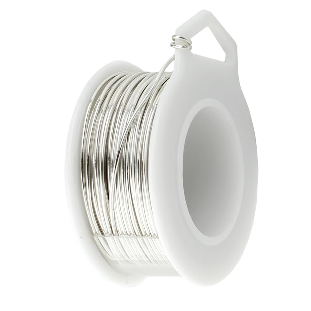 UTILE 18 20 22 24 Gauge 90 ft 99.9% Pure Soft Copper Wire for Electroculture Gardening, Jewelry Making, Crafting Wire Bendable, Plant Wire (Silver 22) - Crafty Corner