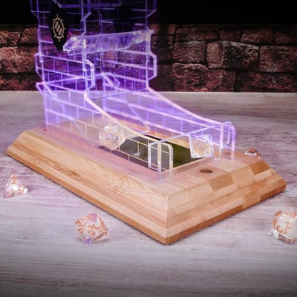 Tabletop LED Dice Tower with 7pc Dice Set for RPG Games (7 Count)