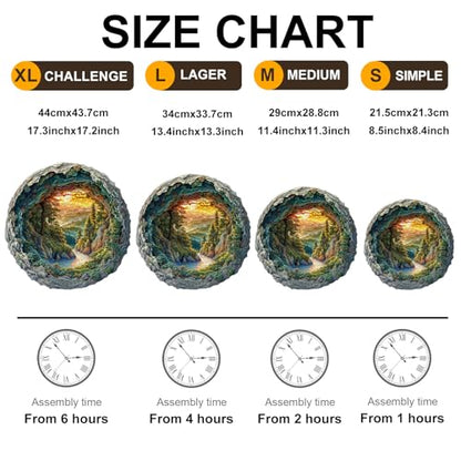 Wooden Puzzles for Adults Cave Forest Jigsaw Puzzle 8.5*8.4in (100 Count)
