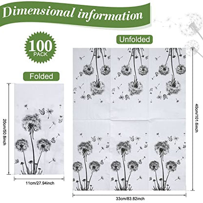 100 Sheets Dandelion Guest Paper Hand Towels