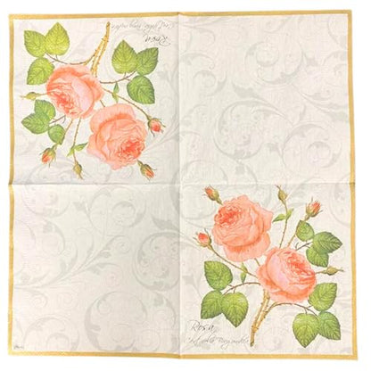20 ct 13x13 Flowers Paper Luncheon Decoupage Napkins (20 Count)