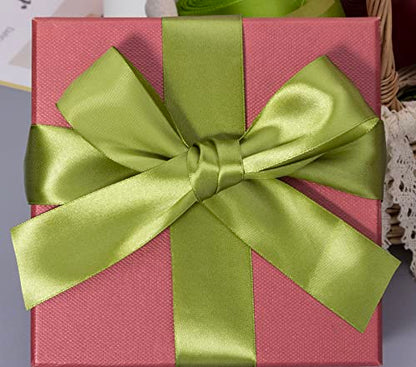1 1 2 Inch Moss Green Solid Satin Ribbon for Gift Wrapping