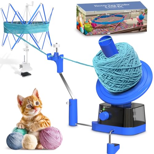 Electric Yarn Ball Winder & Swift Combo for Crocheting