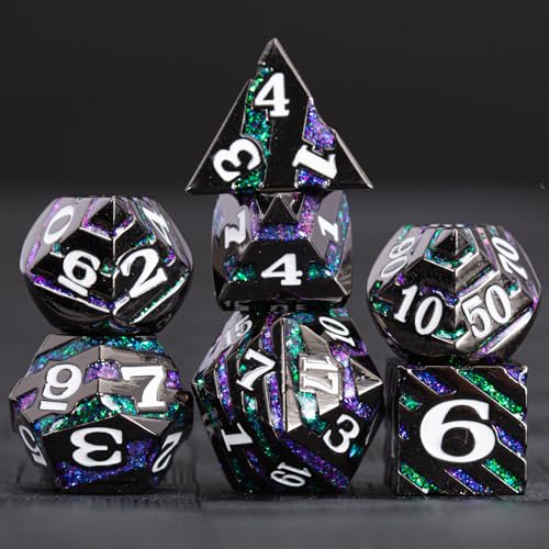 Inlay Metal Dice Set 7pcs