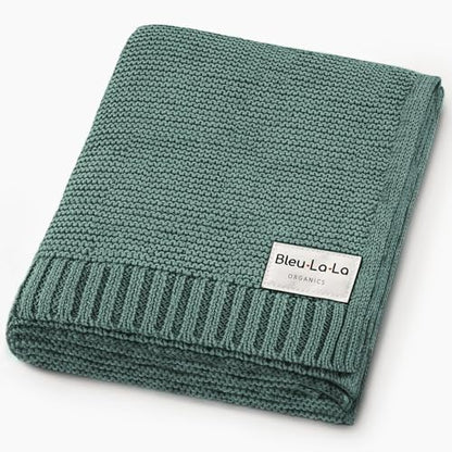 100% Organic Cotton Heritage Knit Textured Baby Quilt Blanket