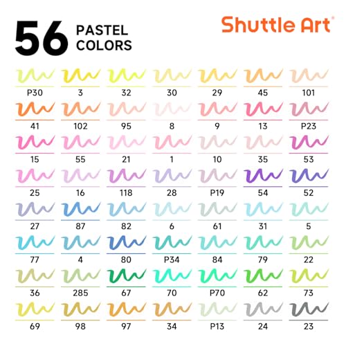 Pastel Brush Pens (56 Count)
