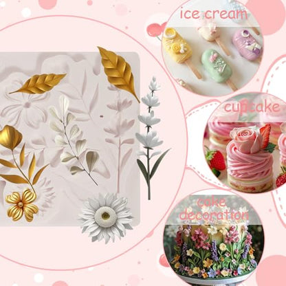 1 Pcs Flower Fondant Mold for Cake Decoration