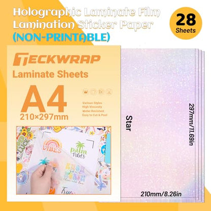 Holographic Laminate Sheets Waterproof Laminating Sheets