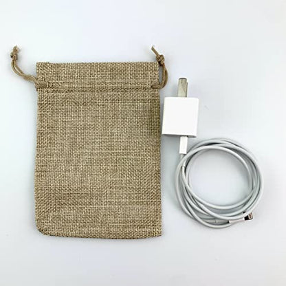 Pack of 25 Burlap Gift Bags with Drawstring Linen Jewelry Pouches Wedding Hessian Jute Bags for Birthday and Treat Pouches Party Wedding Favors Gift