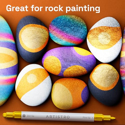 Gold Dual Tip Acrylic Paint Marker Pens (36 Count)