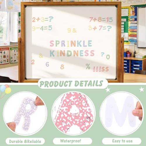 221 Pcs Pastel Composition Bulletin Board Letters for Classroom (221 Count)